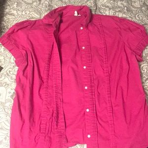 Button down ss shirt magenta XXL Old Navy